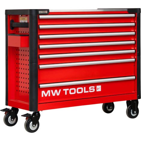 Mw Tools – Servante d'atelier roulante 7 tiroirs 960 mm – Plan de travail en acier inoxydable – Capacité par tiroir 40 kg – GWB307 (1/5)