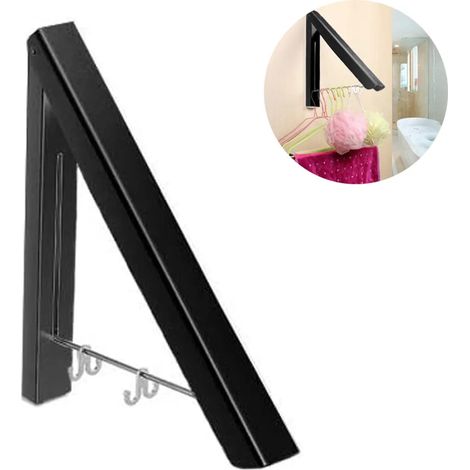 Porte-vêtements pliable mural, cintre en aluminium, étendoir à linge pour chambre à coucher, salle de bain, balcon (1/5)