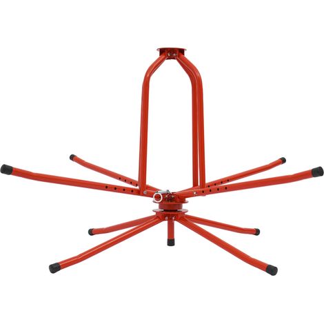 Support pour rouleaux de tuyaux de 200 kg, support pour tuyaux de chauffage au sol, support pour rouleaux de tuyaux de chauffage au sol, support pour rouleaux de câbles, couleur rouge. (1/5)