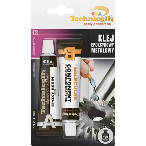 Colla epossidica per metalli Technicqll - 2x20 ml E-143