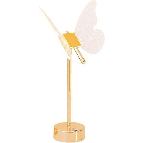 Lampe de table papillon, lampe de chevet papillon, lampe de chevet papillon à intensité variable (3 niveaux), lampe tactile papillon en acrylique - JBMEDIA (1/4)