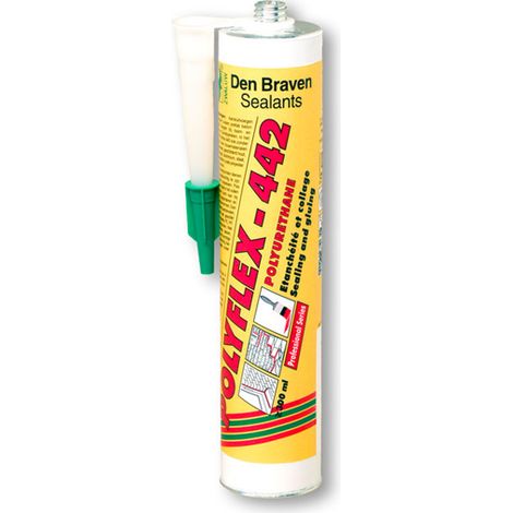 Mastic-colle polyuréthane 300 ml – Pour joints d'étanchéité et de dilatation – Résistant à l'humidité – Température d'application 5 à 35 °C – Den Braven
