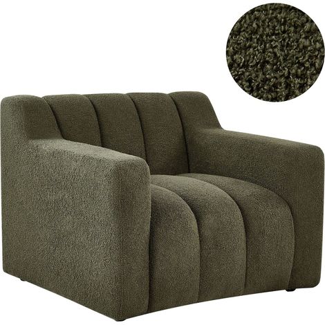 Armchair AGERUP Boucle Dark Green