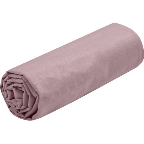 Drap Housse Taille 180x200 cm Grand Bonnet 30 cm 100% Coton Couleur Vieux Rose Modèle Eden Linge de Lit pour Maison Doux et Confortable pour Nid Douillet (1/5)