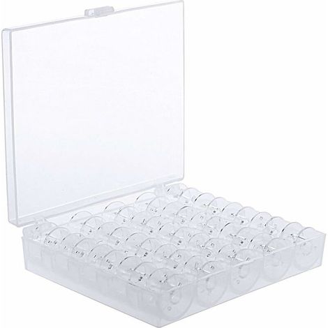 Sewing machine spools with storage box, transparent, 25 pieces (1/5)