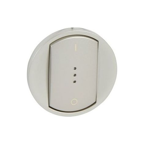 Legrand 068323 Céliane Wide-Finger Trim for Two-Pole Switch with Indicator Light - Titanium