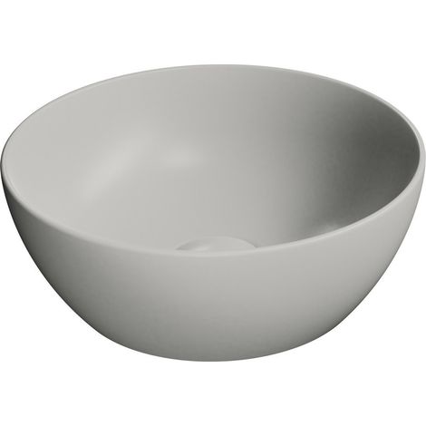 Vasque à poser PURA en céramique, diamètre 32 cm, cenere mat (1/2)
