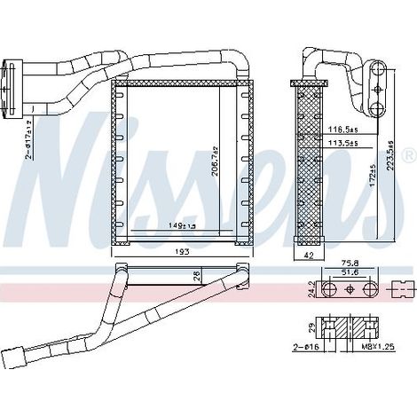 Système de chauffage NISSENS 707306 FORD 1791695 2014362 BK2118B539CA