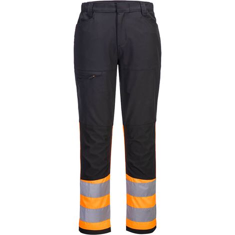 Arbeitshose Stretch Hv Klasse 1 Eco Wx2 - Größe 54 - Orange/Schwarz - Portwest