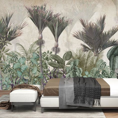 Papier peint panoramique - Forêt tropicale - 130 cm x 84 cm (1/4)