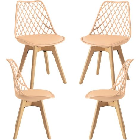 Packs Sillas Comedor - Pack 4 Sillas Mima - Naranja claro