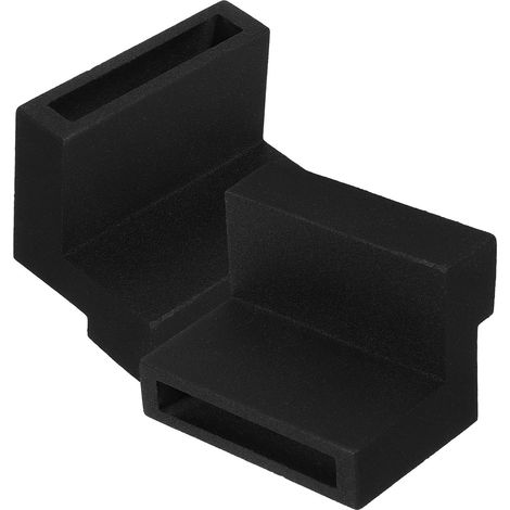 Pare-chocs de porte de grange 2 pièces en alliage d'aluminium pour rails coulissants, noir, avec clé hexagonale, adapté aux portes de grange et systèmes de glissement (1/5)