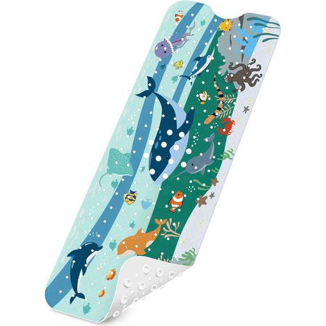 Badewannenmatte rutschfest 100x40cm, BPA-frei, schimmelresistent, maschinenwaschbar (1/5)
