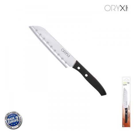 Coltello Santoku Aspen Lama in Acciaio Inox 17 cm. Nero (1/5)
