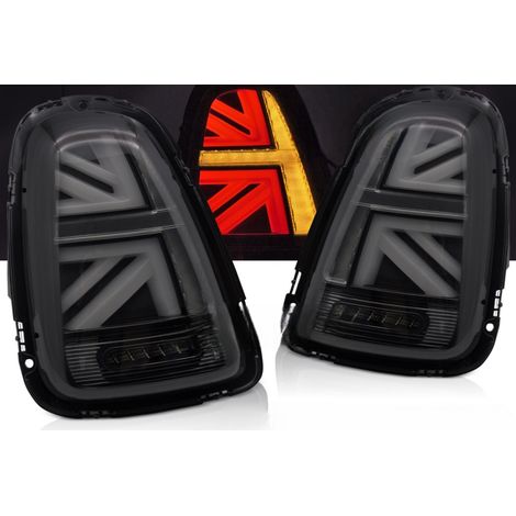 Paire de feux arriere Mini Cooper R56-R57-R58-R59 2006 a 2014 Fume - FULL Led-41220488 (1/4)