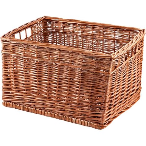 Cesto espositore in vimini rosso, 45x35H27 cm