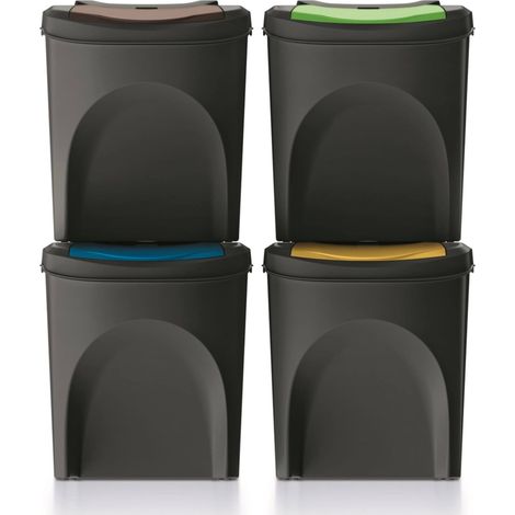 Papelera Eden-park sortibox con tapa apilable 25L