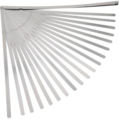 Tragbarer 20-Blatt-Fühlerlehrensatz, metrisch, zur Dickenmessung, Edelstahl, 500 mm lang (1/5)
