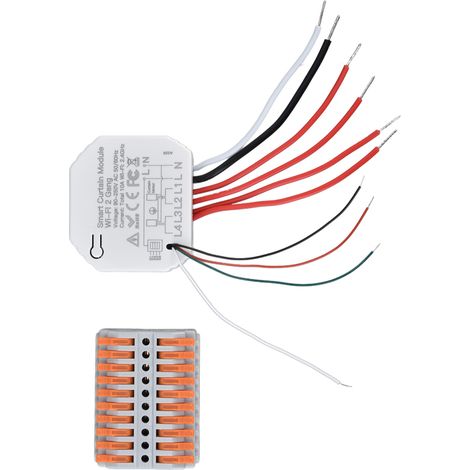 Module interrupteur intelligent WiFi Tuya pour maison connectée, commutateur à rideau 2 voies, télécommande APP, minuterie, panneau 90-250V (WM-108B) (1/5)