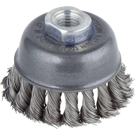 Brosse Métallique Soucoupe Torsadé pour Meuleuse M14 Diamètre 75 mm