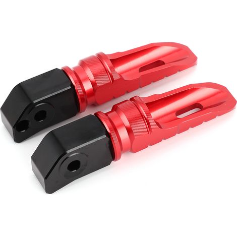 Repose-pieds arrière de moto avec base élargie, compatible avec Honda CB125R / CB250R / CB300R / CBR250RR (rouge) (1/5)