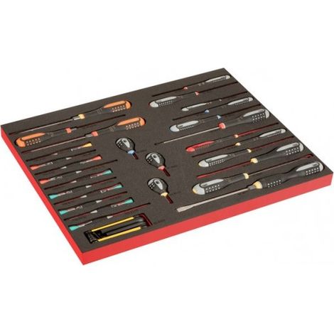 BAHCO - module 3/3 marquage laser, Tvis ERGO™, Tvis de précision & clés mâles - 37 pc