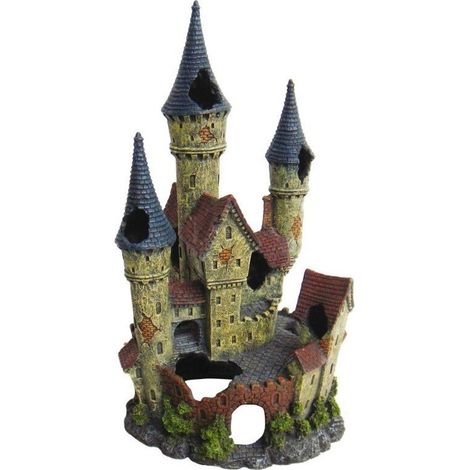 Decorazione acquario Lucart zameczek z wieżyczkami resina 12 cm