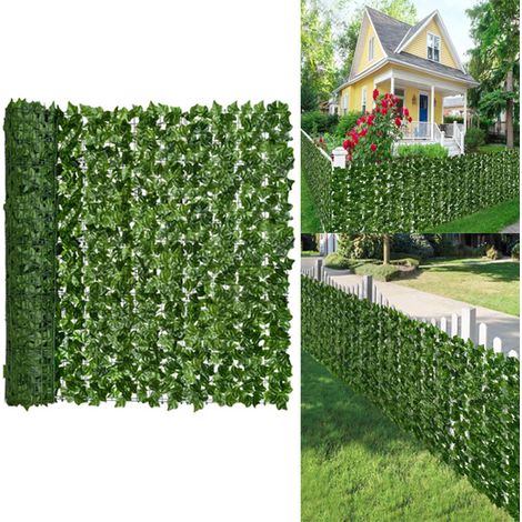 Haie artificielle en plantes 1x3 m, décoration de clôture de jardin (1/5)