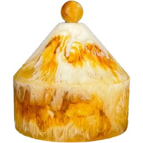Compact Resin Jewelry Box Decorative, Pyramidal Resin Jewelry Box, Practical, Simple, for Drab Interiors (1/5)