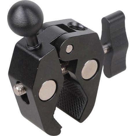Base de fixation pour clip de guidon, alliage d'aluminium, support de téléphone pour moto/vélo, base à clip en forme de griffe, tête à rotule de 17 mm, convient aux rails de guidage de 12 à 50 mm, noi (1/5)