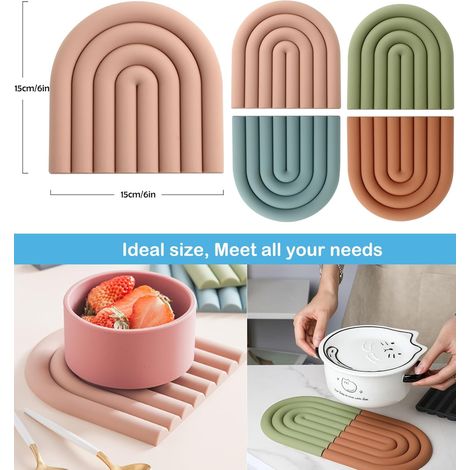 Ensemble de 4 maniques JeiibrZui - 18 cm - Résistant à la chaleur jusqu'à 240 °C - Vert (1/5)