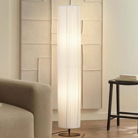 [NEUWERTIG] B-Ware Lindby Stehleuchte Lampe Virelle weiß Textil Höhe 117 cm E27 Stehleuchte 2-flg. (1/2)