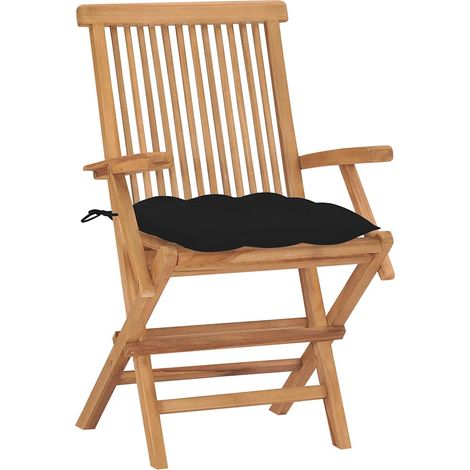 Maison Exclusive - Klappstühle mit schwarzen Kissen, 2 Stück, Mas (1/5)