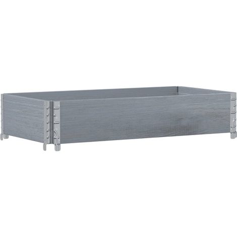 Collier de palette gris 100x50 cm bois de pin solide