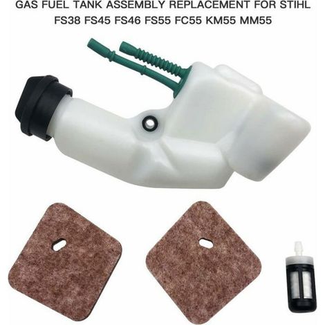 Reservoir Carburant - Remplacement Pour Tronconneuses Et Debroussailleuses - Compatible MM55 FS38 FS45 FS46 FS55 FC55 KM55 HL45 - 20 5 X 10 X 8 Cm - 170 G (1/4)