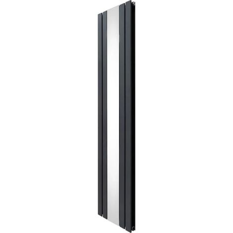 Flat Mirror Radiator - 1800mm x 425mm - Anthracite Grey