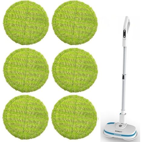 Passend für BOBOT Elektrosauger: Besenköpfe, Klebetücher, runde Tücher (16 cm Durchmesser, Zubehör für Narcophagus), 16 cm Durchmesser, 6er-Packung (1/3)