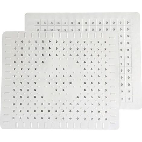 Lot de 2 tapis de protection pour évier de cuisine en caoutchouc antidérapant durable, facile à nettoyer et à couper soi-même (1/4)
