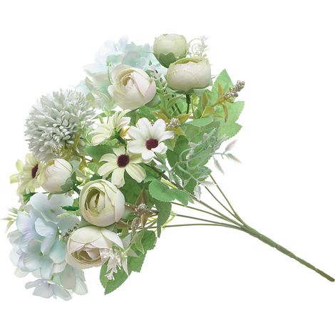 Künstliche Blume, exquisit und naturgetreu, aus Seide, für Fotografie, Hochzeit, Heim- und Ladendekoration, Grün (1/5)