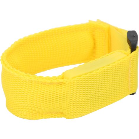 Brassard LED de course en plein air bracelet clignotant réglable bracelet lumineux de cyclisme jaune (1/5)