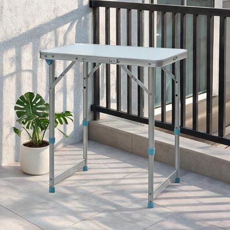 Table de camping pliante 2 niveaux pliable 60 x 45 x 64 cm (1/5)