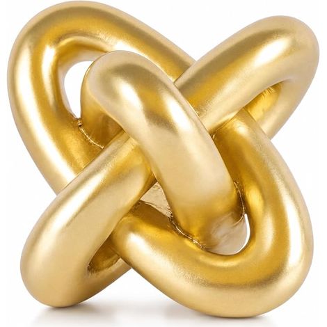Knot Decor for Coffee Table Book,Chain Link Decor for Bookshelf Entry Table TV Stand,Minimalist Knot Sculpture for Home Living Room,Object Or (1/5)