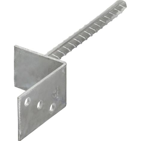 Maison Exclusive - Picchetti per Recinzione 6 pz Argento 8x6x30 cm Acciaio Zincato