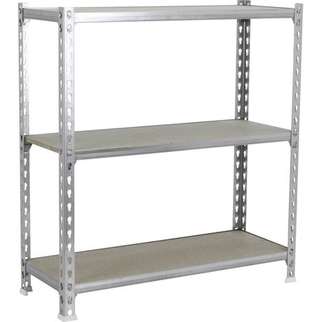 Simonrack Mensola leggera galvanizzata 3 ripiani in legno 80x100 cm