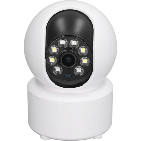Caméra de sécurité domestique sans fil WiFi 3MP HD avec vision nocturne couleur, alarme sonore bidirectionnelle et prise UE AC100-240V