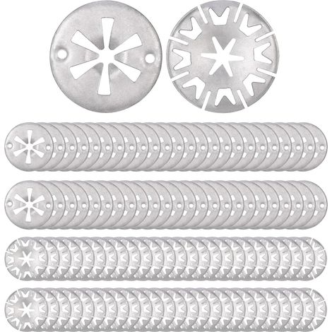 Lot de 100 Rondelles de Blocage en étoile pour Pare-Chaleur – Rondelles de Retenue Métalliques Starlock, pour Fixer les Clips et Plaques Pare-chaleur sous le Capot (1/5)