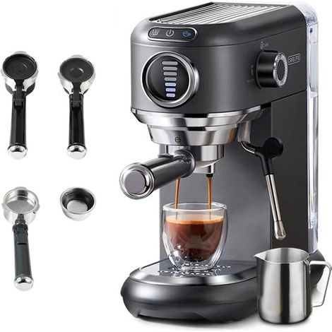 Cafetière 4-en-1 chaude/froide Dolce Gusto & Nespresso 1350W 19 bars Capsule ESE dosette moulu Machine à expresso Cafetera (1/5)