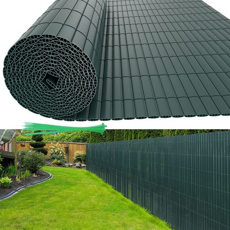 Wolketon Canne in PVC per giardino, balcone e terrazza – Frangivista e frangivento, stabile e facile da tagliare Verde 80 x 700cm