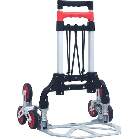 vidaXL Carrito de transporte plegable de aluminio plateado 70 kg (1/2)