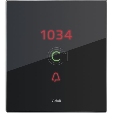 VIMAR - 21666.76.01 Placca 3M transponder NR nero diamante